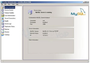 Administrador MySQL voipswitch